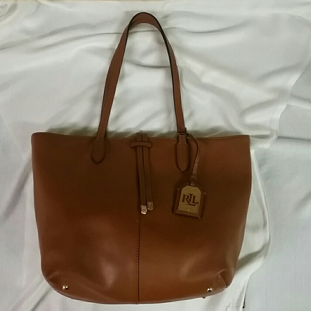 Ralph Lauren brown leather tote
